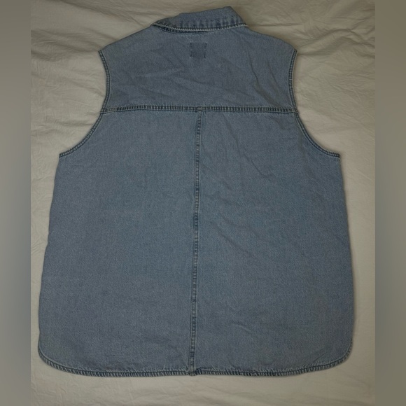 NWOT - H&M Denim Oversized Vest Button Up | Jean Vest | Sleeveless | Size XXL - Picture 2 of 7